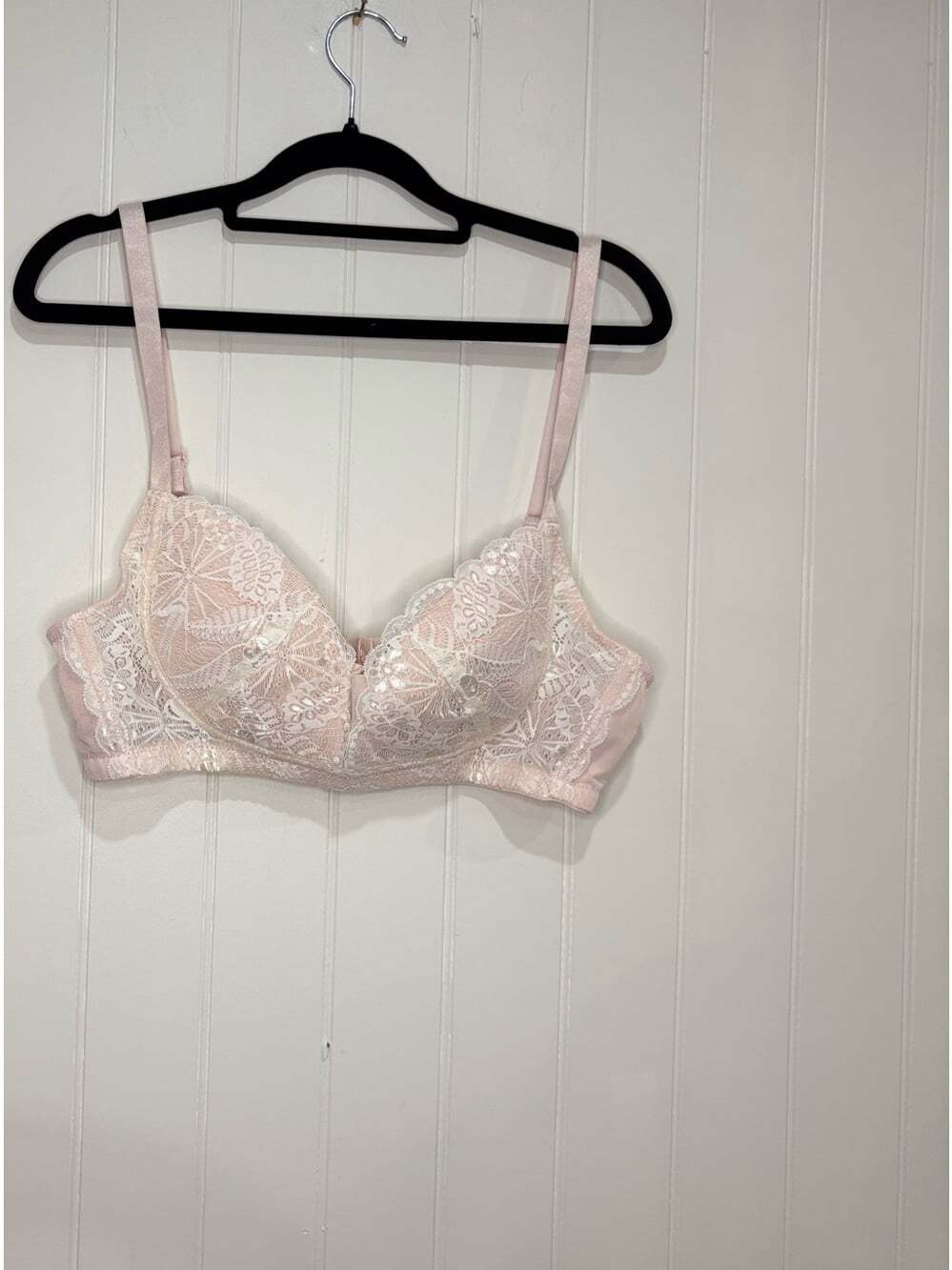 The Little Bra Company Cecilia 38A Blush Pink Lace Bra Feminine Romantic